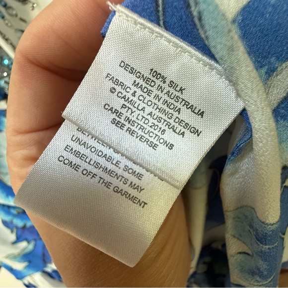 Camilla Blue and White Floral Blouse - Picture 7 of 9